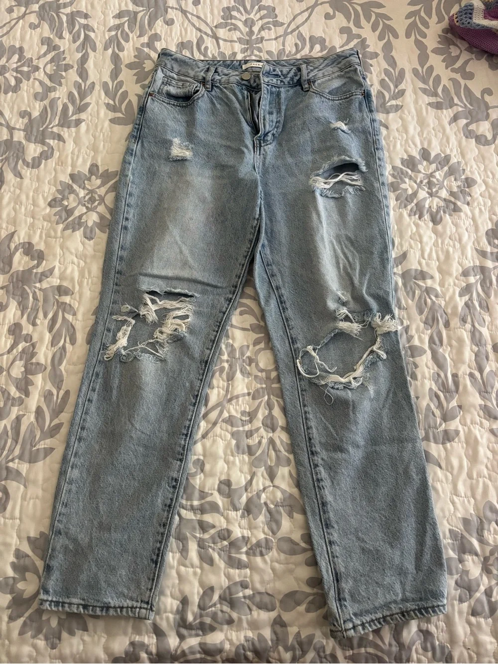 PacSun Light Blue Distressed Boyfriend Jeans